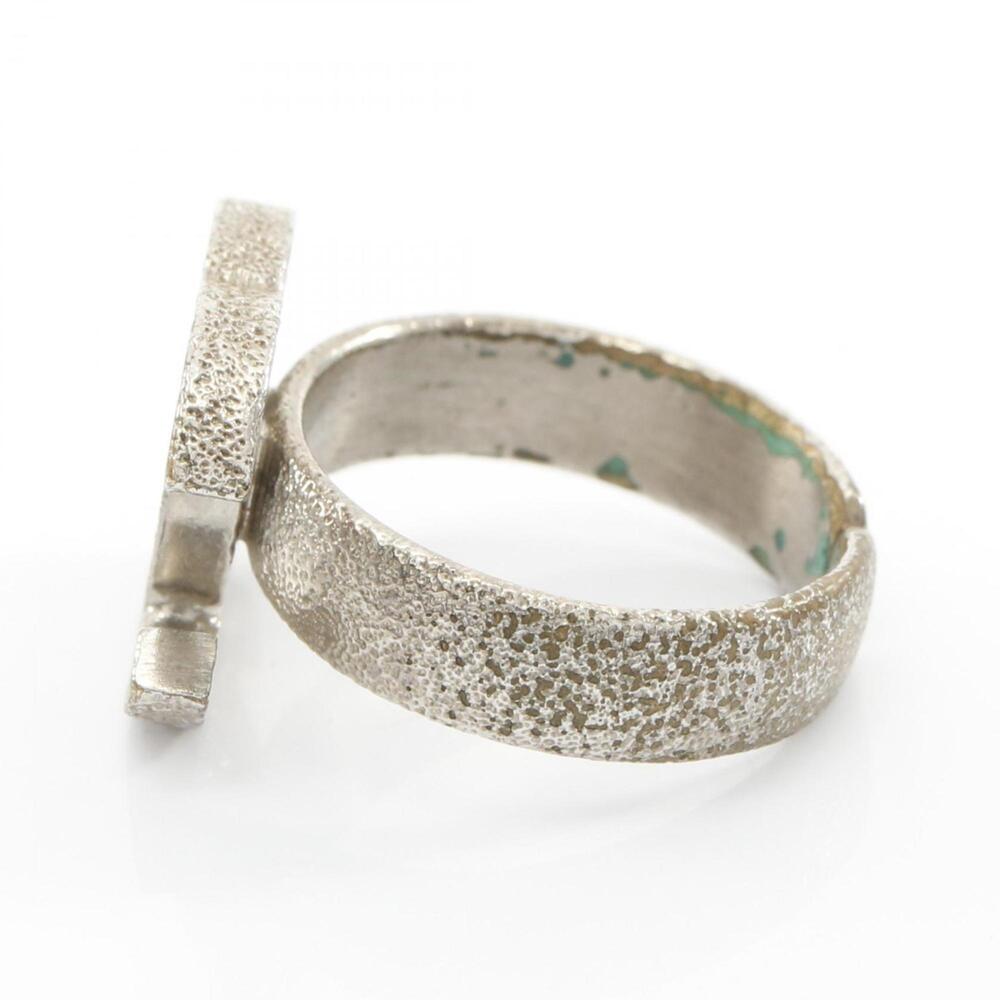 CHANEL Authentic Silver Logo Ring - Picture 2 of 7